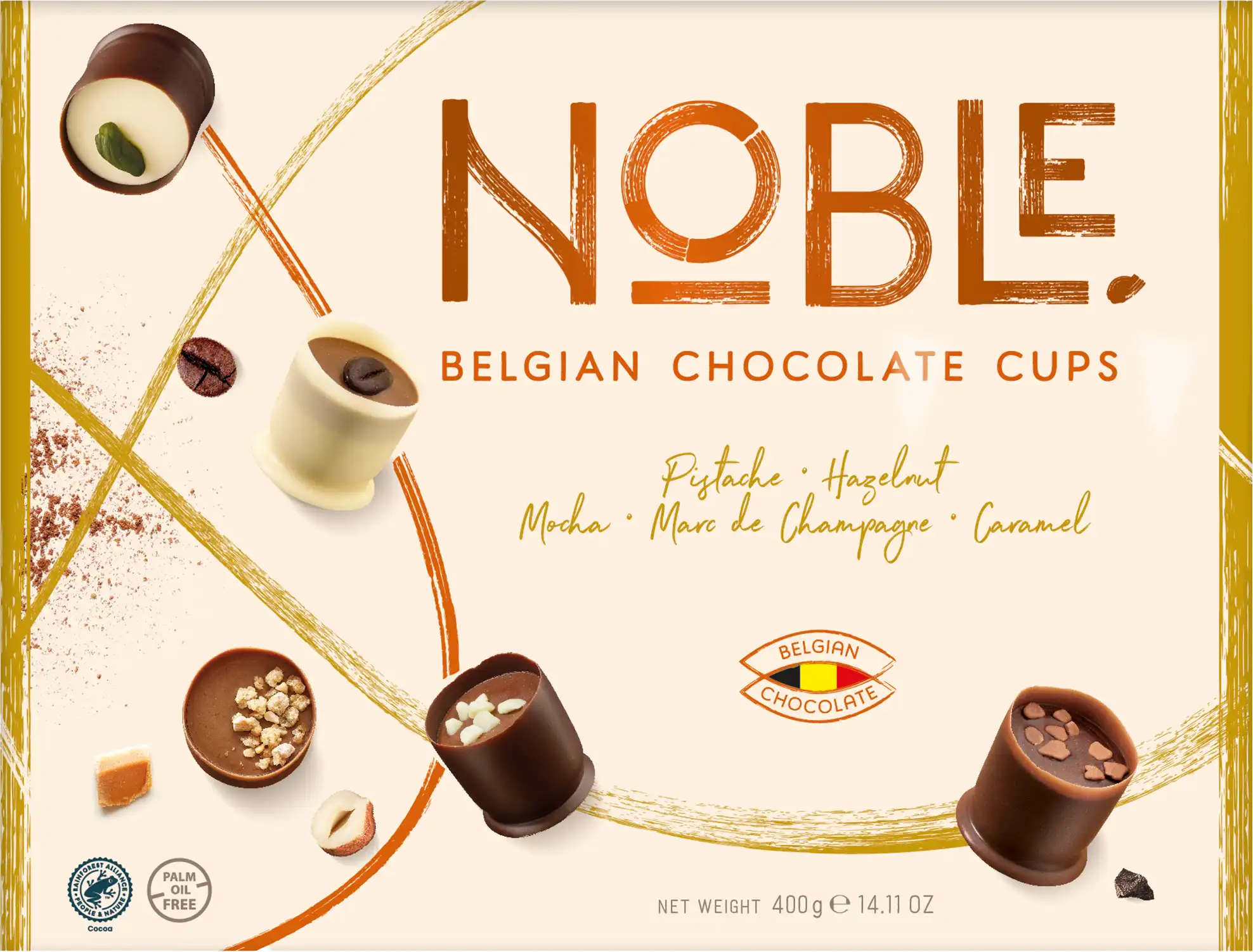 Noble Belgian Chocolate Cups - The Chef’s collection 120g